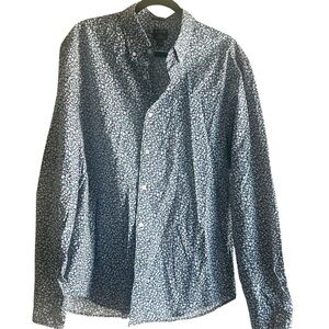 J. Crew Women's Blue Floral Button Down Shirt